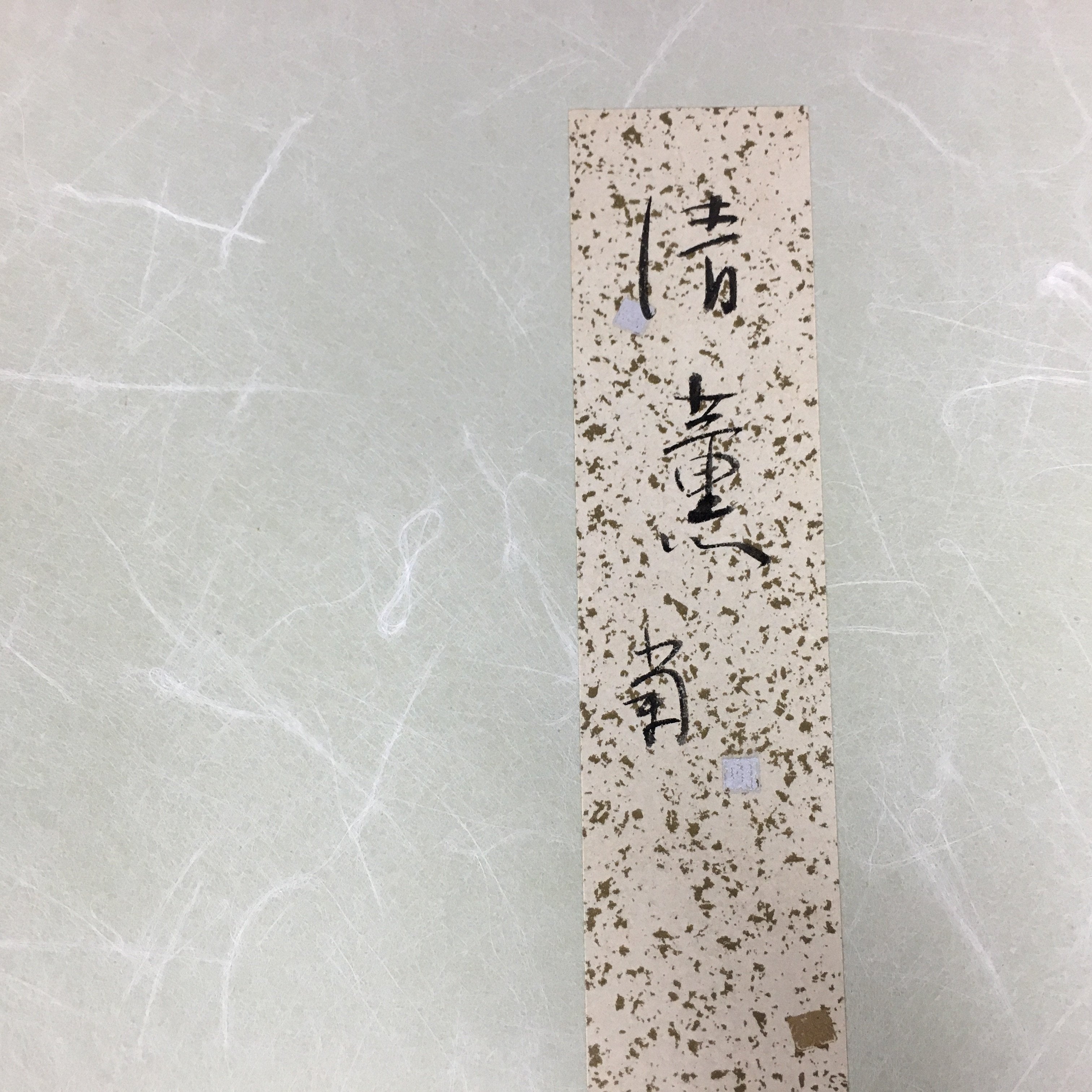 Japanese Art Board Vtg Shikishi Paper Hand-painted Calligraphy Kanji Flower A322