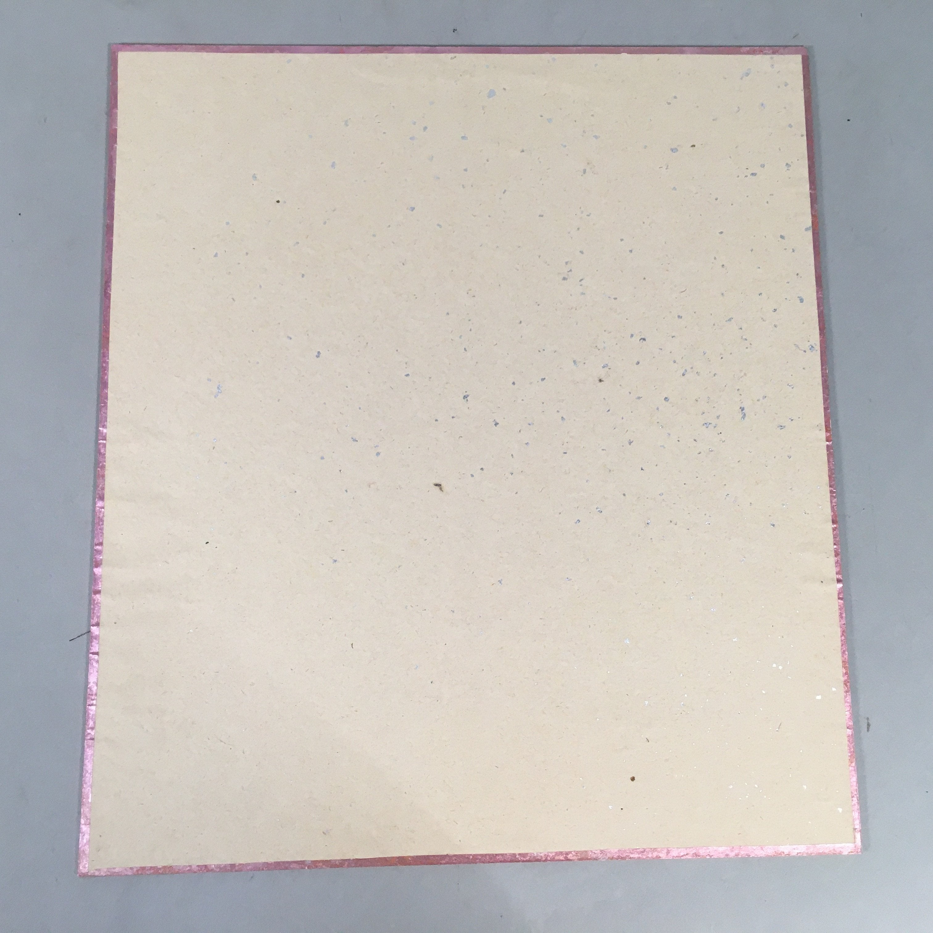 Japanese Art Board Vtg Shikishi Paper Hand-painted Clay Bell Dorei Kanji A297