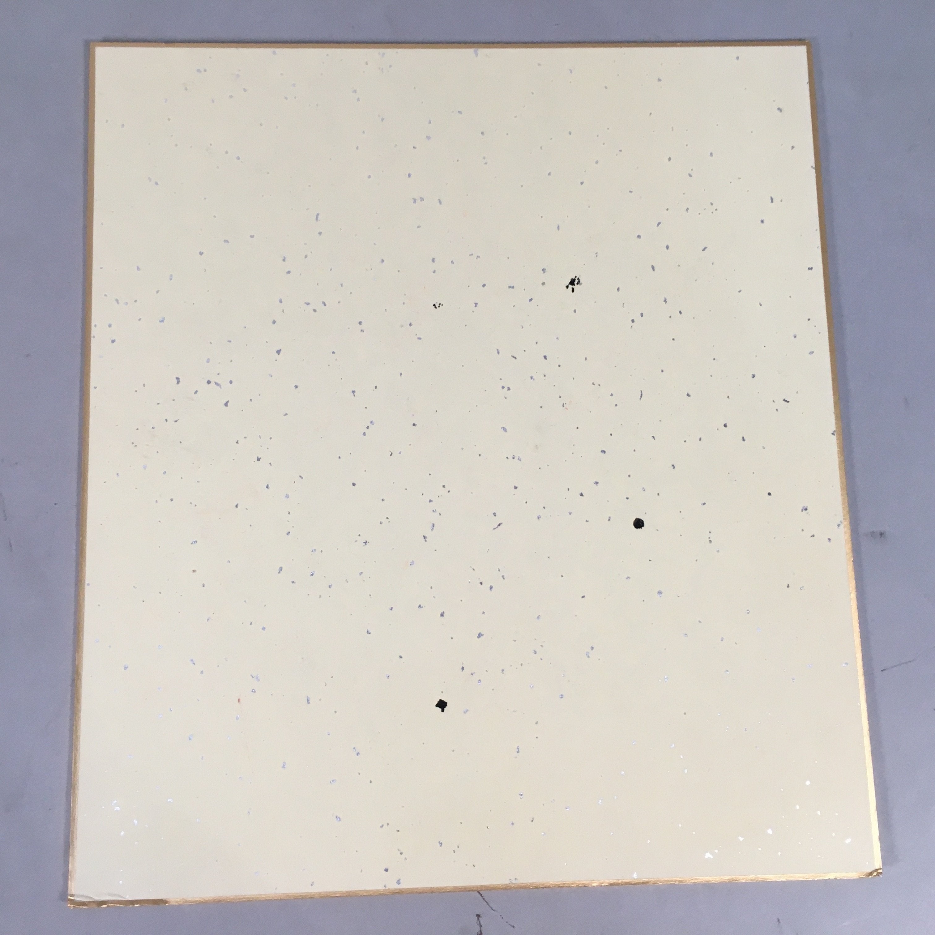 Japanese Art Board Vtg Shikishi Paper Hand-painted Kanji Calligraphy Handprint A