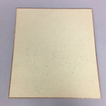 Japanese Art Board Vtg Shikishi Paper Hand-painted Lily Flower Butterfly A326