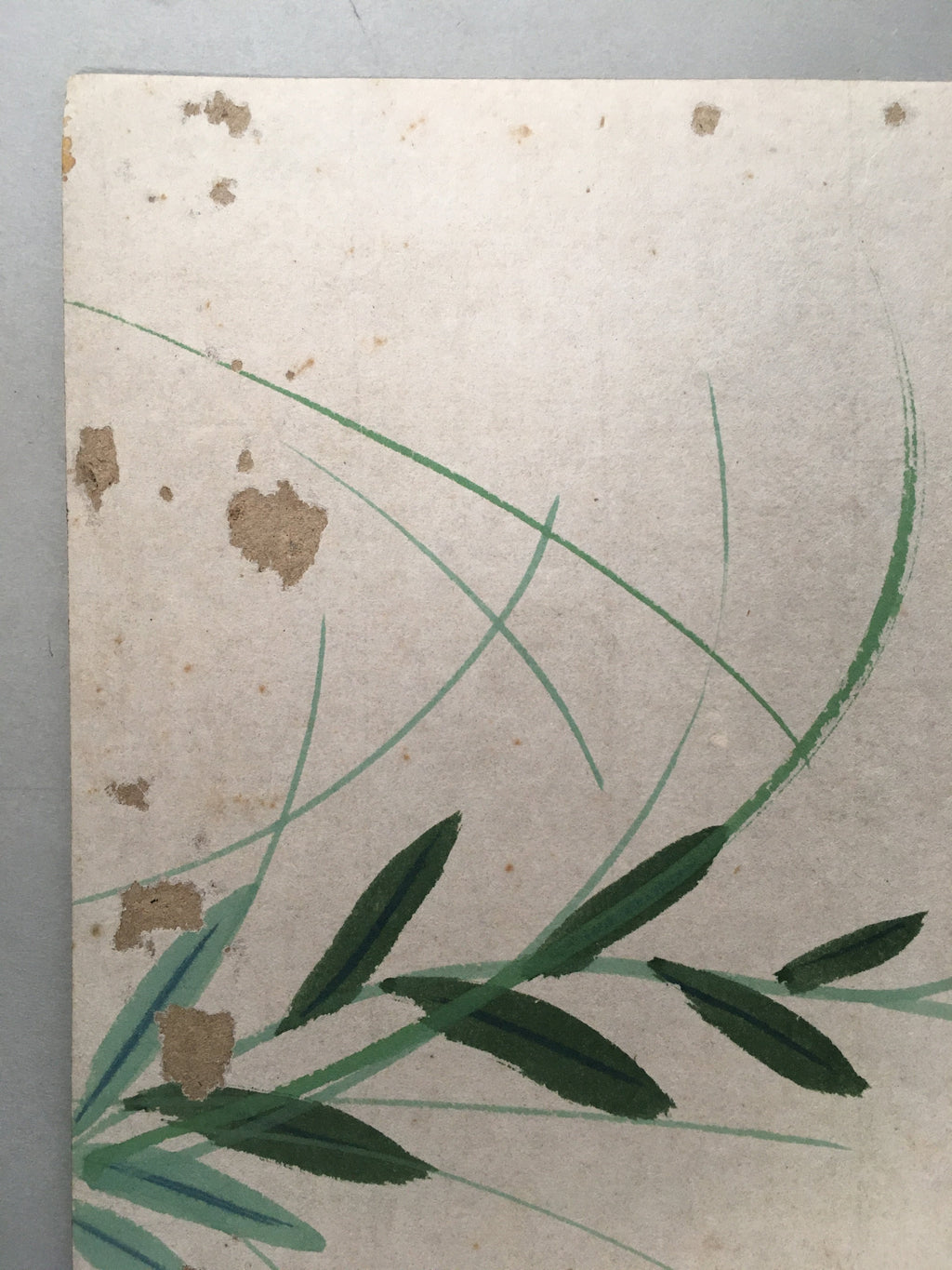 Japanese Art Board Vtg Shikishi Paper Hand-painted Lily Flower Red A313