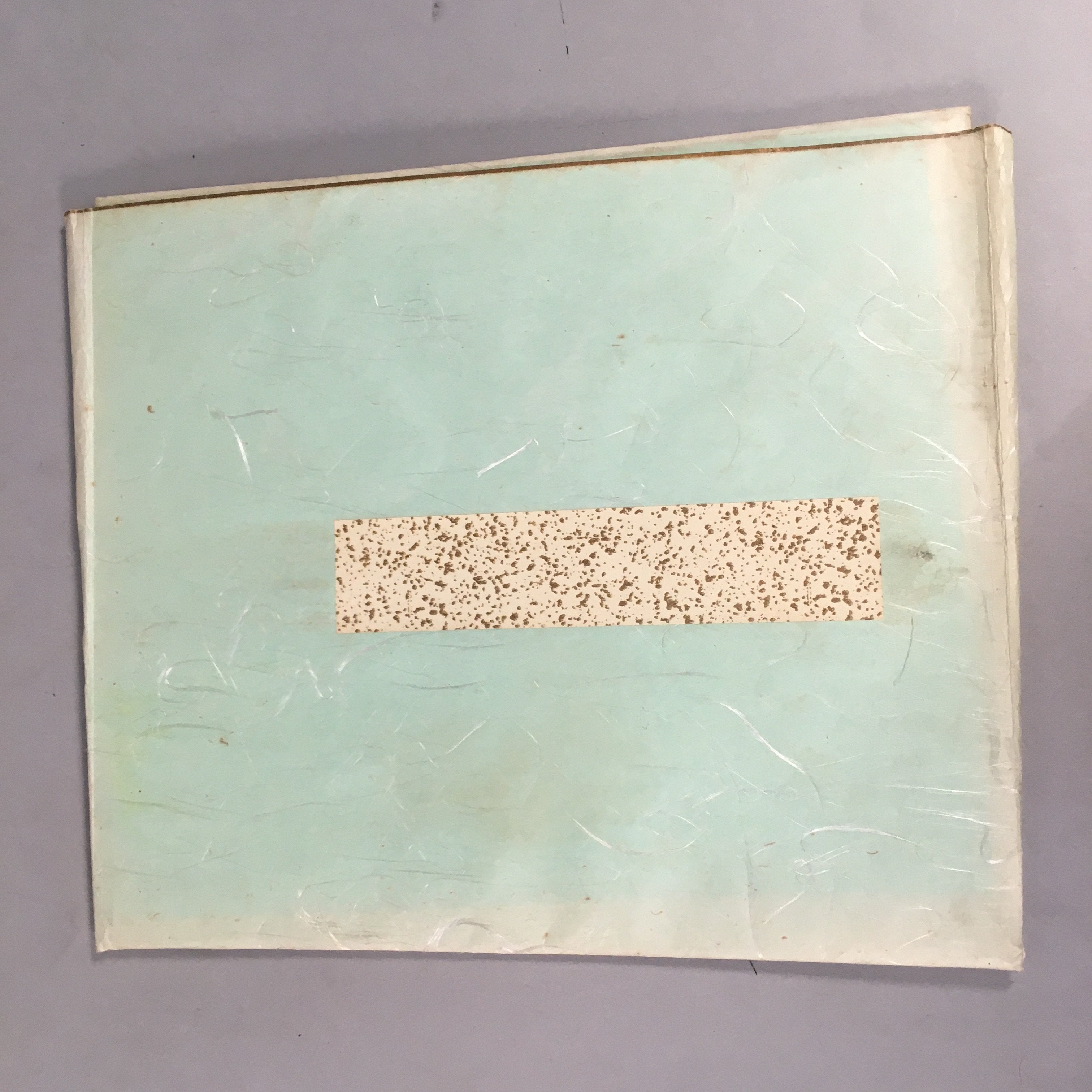 Japanese Art Board Vtg Shikishi Paper Hand-painted Sumie Black White Waterfall A