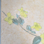 Japanese Art Board Vtg Shikishi Paper Hand-painted Yellow Flower A304