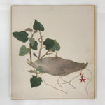 Japanese Art Board Vtg Shikishi Paper Handmade Fabric Picture Sweet Potato A448