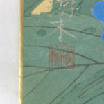 Japanese Art Board Vtg Shikishi Paper Printed Picture Mountain Hydrangea A343