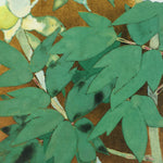 Japanese Art Board Vtg Shikishi Paper Printed Picture Moutan Peony A411