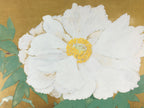 Japanese Art Board Vtg Shikishi Paper Printed Picture Peony Flower A441