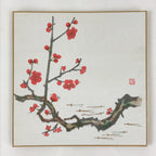 Japanese Art Board Vtg Shikishi Paper Printed Picture Plum Blossom A469