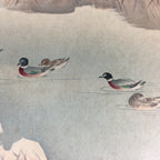 Japanese Art Board Vtg Shikishi Paper Printed Picture Spring Mountain A352