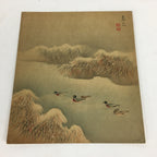 Japanese Art Board Vtg Shikishi Paper Printed Picture Spring Mountain A352