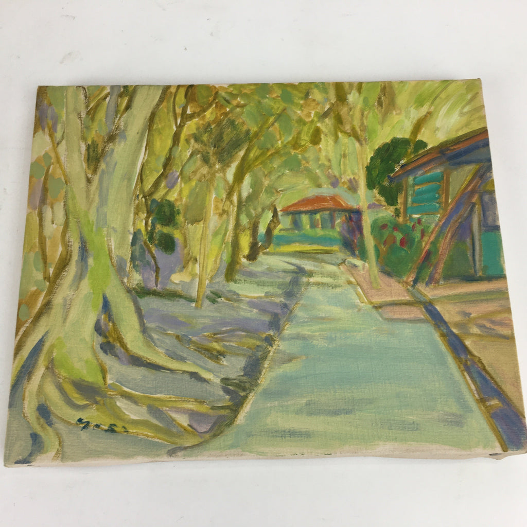 Japanese Art Mountain Forest Oil Painting Picture Unframed Yoshihiro Hagino FL41