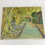 Japanese Art Mountain Forest Oil Painting Picture Unframed Yoshihiro Hagino FL41