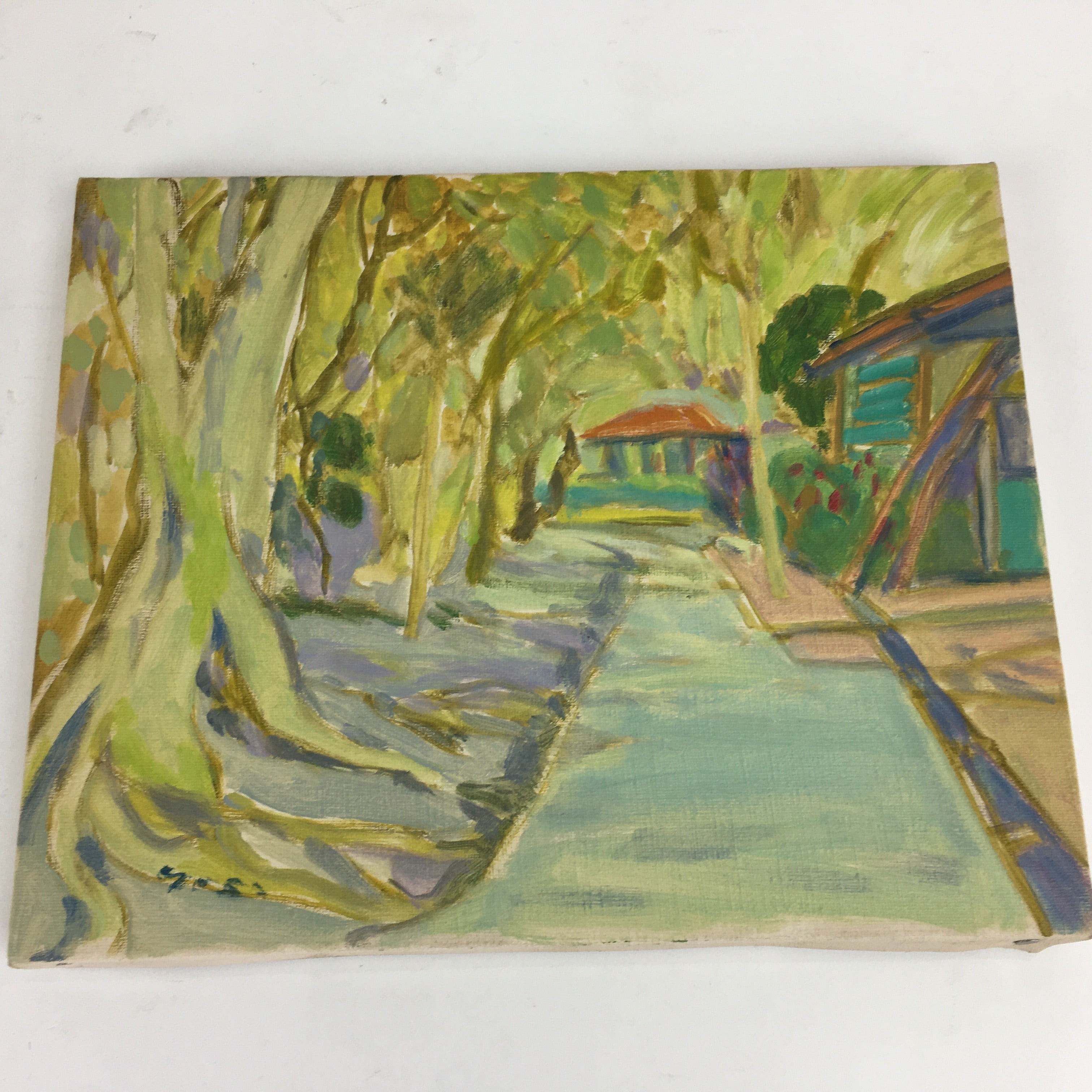 Japanese Art Mountain Forest Oil Painting Picture Unframed Yoshihiro Hagino FL41
