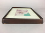 Japanese Art Print Vtg Framed Dyed Picture Pink Peony Flower JK186