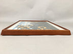 Japanese Art Print Woodblock Vtg Framed Hanga KIsokaido Mountain Sunflower JK179