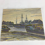 Japanese Art Seaside Scene Oil Painting Picture Unframed Yoshihiro Hagino FL42