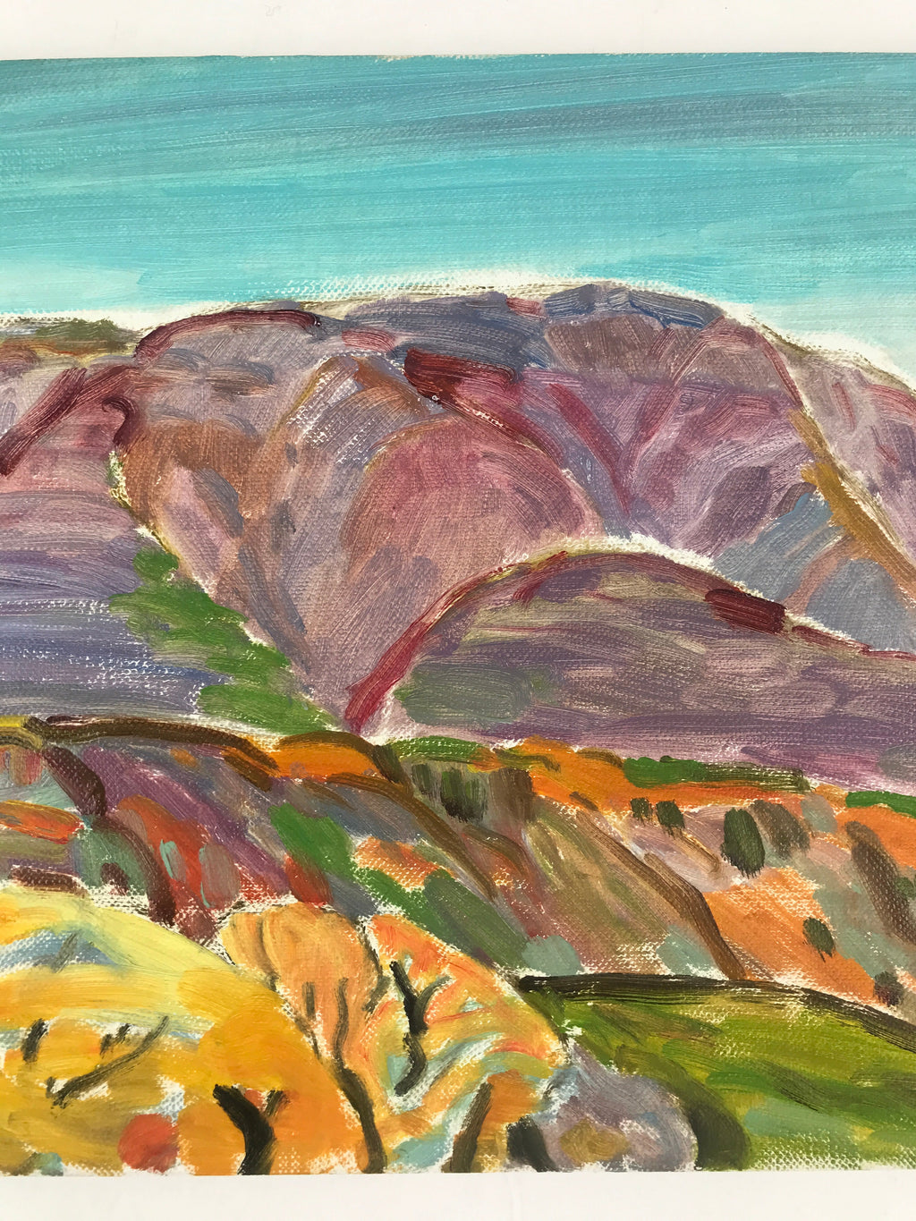 Japanese Autumn Mountains Oil Painting Landscape Original Yoshihiro Hagino FL160