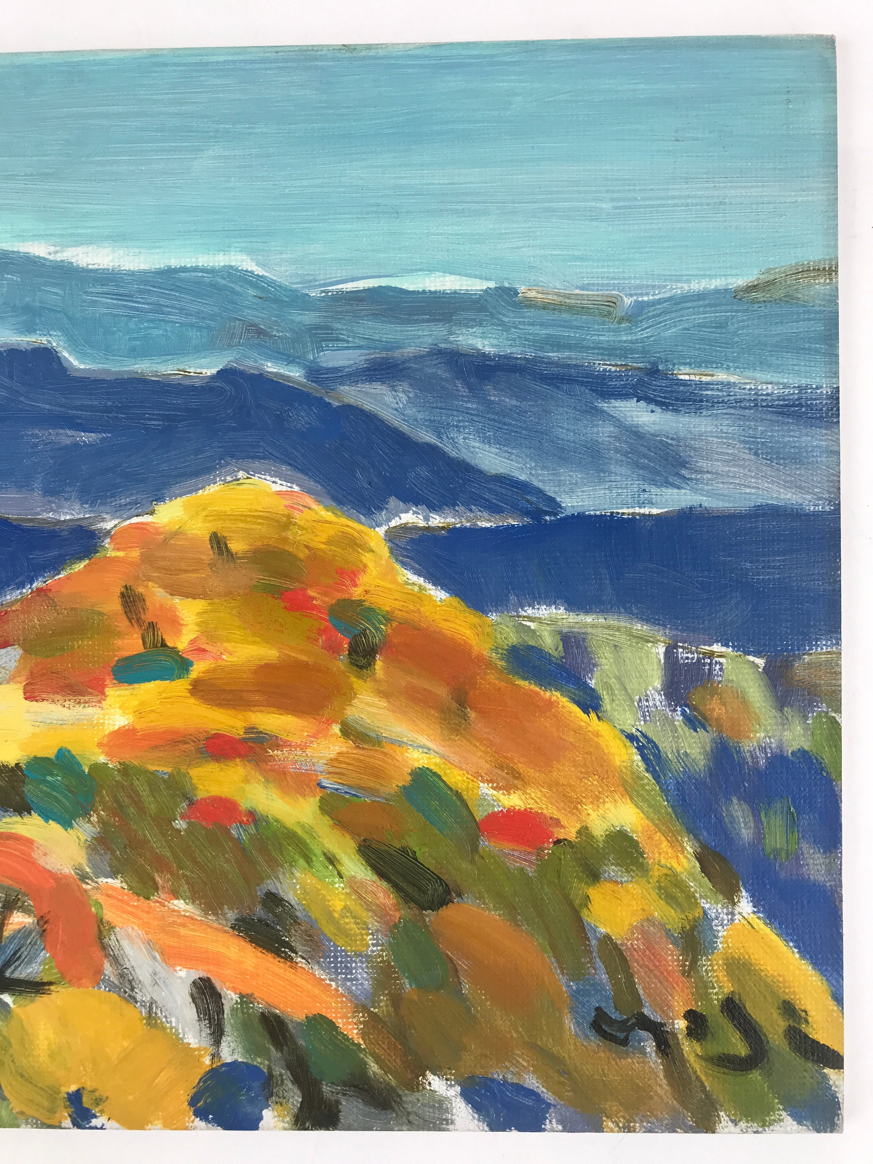 Japanese Autumn Mountains Oil Painting Original Signed Yoshihiro Hagino FL167
