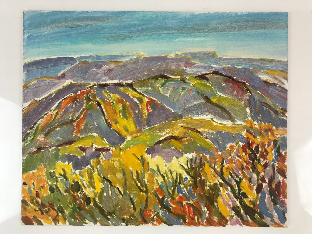 Japanese Autumn Mountains Oil Painting Original Signed Yoshihiro Hagino FL181