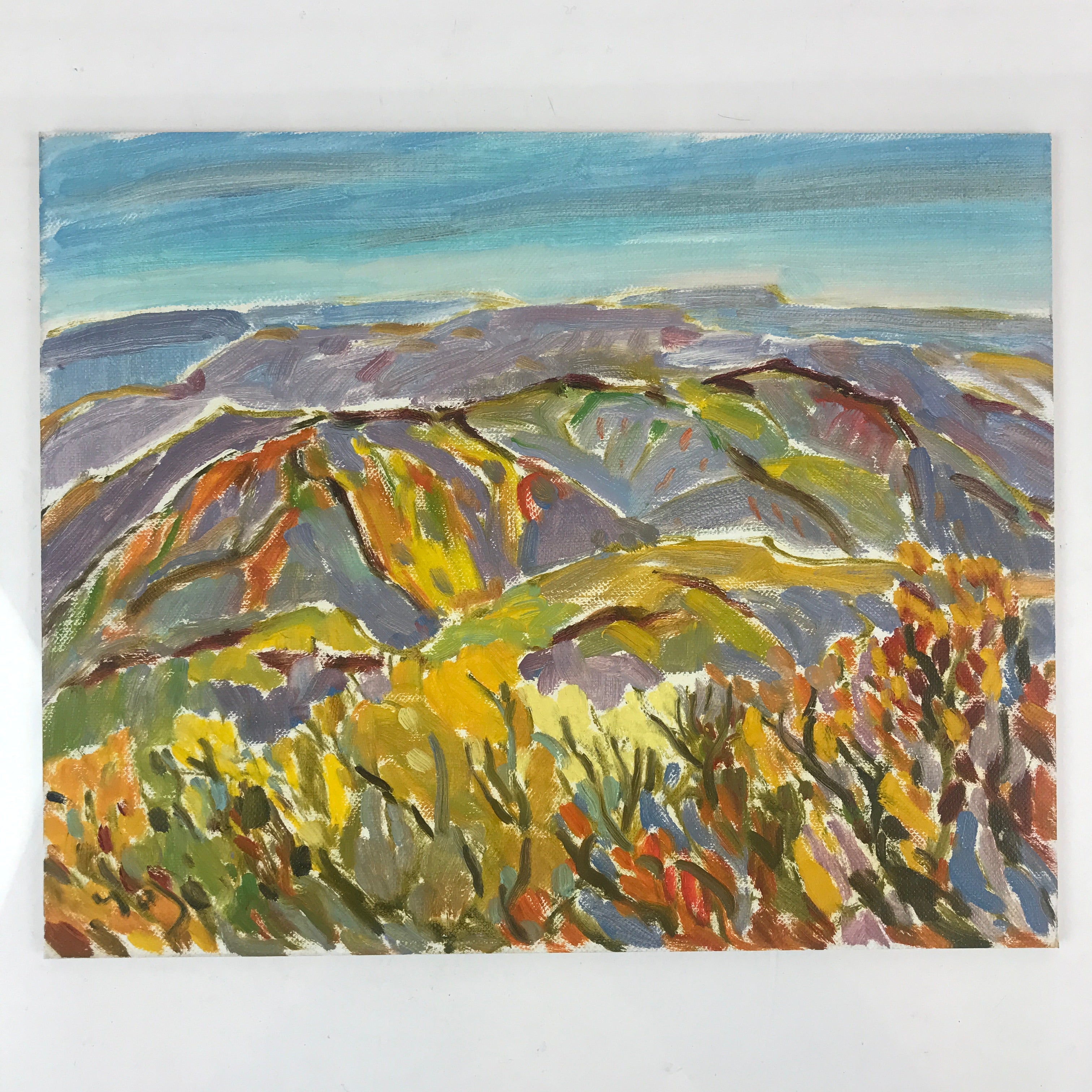 Japanese Autumn Mountains Oil Painting Original Signed Yoshihiro Hagino FL181