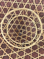 Japanese Bamboo Ajiro Weave Kasa Hat Vtg Sun Protection Rain Protection JK465