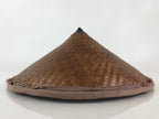 Japanese Bamboo Ajiro Weave Kasa Hat Vtg Sun Protection Rain Protection JK465