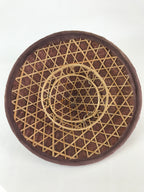 Japanese Bamboo Ajiro Weave Kasa Hat Vtg Sun Protection Rain Protection JK465
