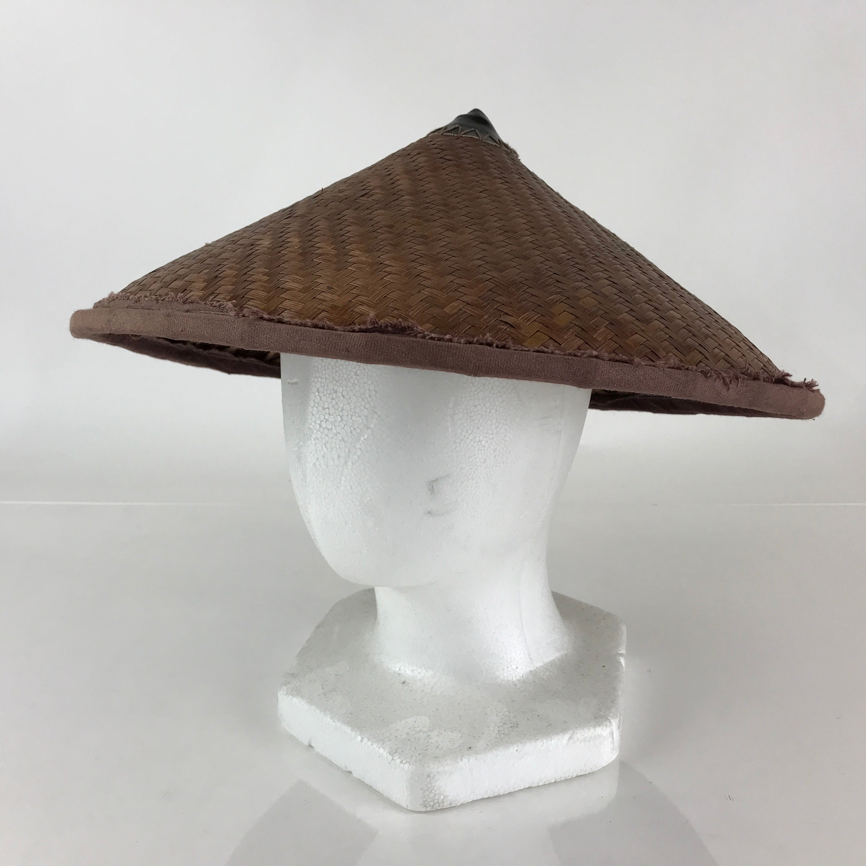 Japanese Bamboo Ajiro Weave Kasa Hat Vtg Sun Protection Rain Protectio ...