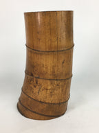 Japanese Bamboo Ashtray Vtg Bamboo Stump Ornament Display Haizara JK226