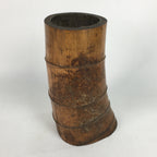 Japanese Bamboo Ashtray Vtg Bamboo Stump Ornament Display Haizara JK226