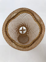 Japanese Bamboo Basket And Flower Vase Vtg Kabin Ikebana Arrangement PX628
