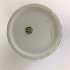 Japanese Bamboo Basket Ceramic Vase Vtg Flower Arrangement Ikebana FFV914
