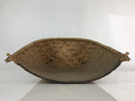 Japanese Bamboo Basket Dustpan Vtg Mino-Sakari Chiritori Brown B197