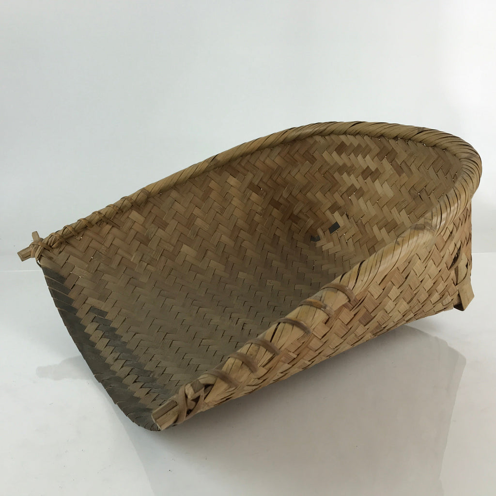 6652913: JAPANESE KIMONO / ANTIQUE DRAWSTRING BAG / BAMBOO BASKET