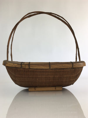 Japanese Bamboo Basket Kago Zaru Vtg Ikebana Flower Arrangement B201