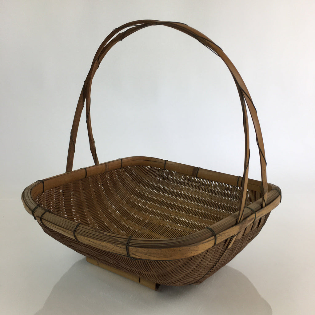 Japanese Bamboo Flat Basket Vtg Tabletop Kago Document Storage Woven B, Online Shop