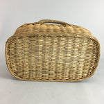 Japanese Bamboo Basket Vase Vtg Ikebana Flower Arrangement Kado Handle Kago B100