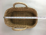 Japanese Bamboo Basket Vase Vtg Ikebana Flower Arrangement Kado Handle Kago B100