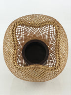 Japanese Bamboo Basket Vase Vtg Kago Ikebana Flower Arrangement Kado PX660