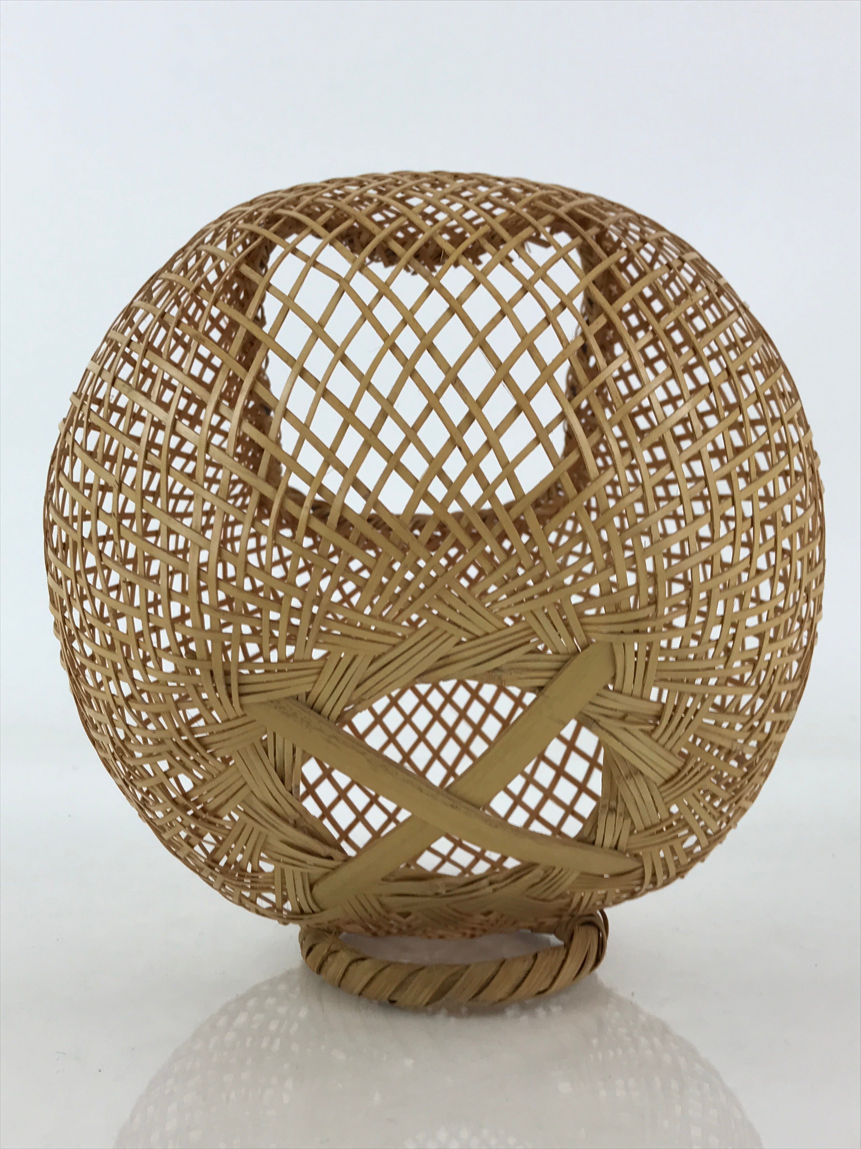 Japanese Bamboo Basket Vase Vtg Kago Ikebana Flower Arrangement Kado PX660