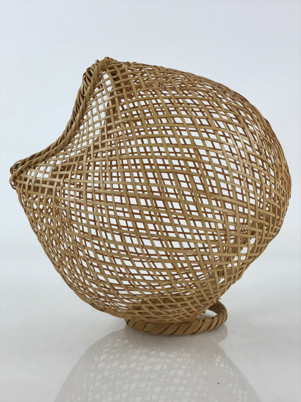 Japanese Bamboo Basket Vase Vtg Kago Ikebana Flower Arrangement Kado PX660