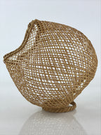 Japanese Bamboo Basket Vase Vtg Kago Ikebana Flower Arrangement Kado PX660