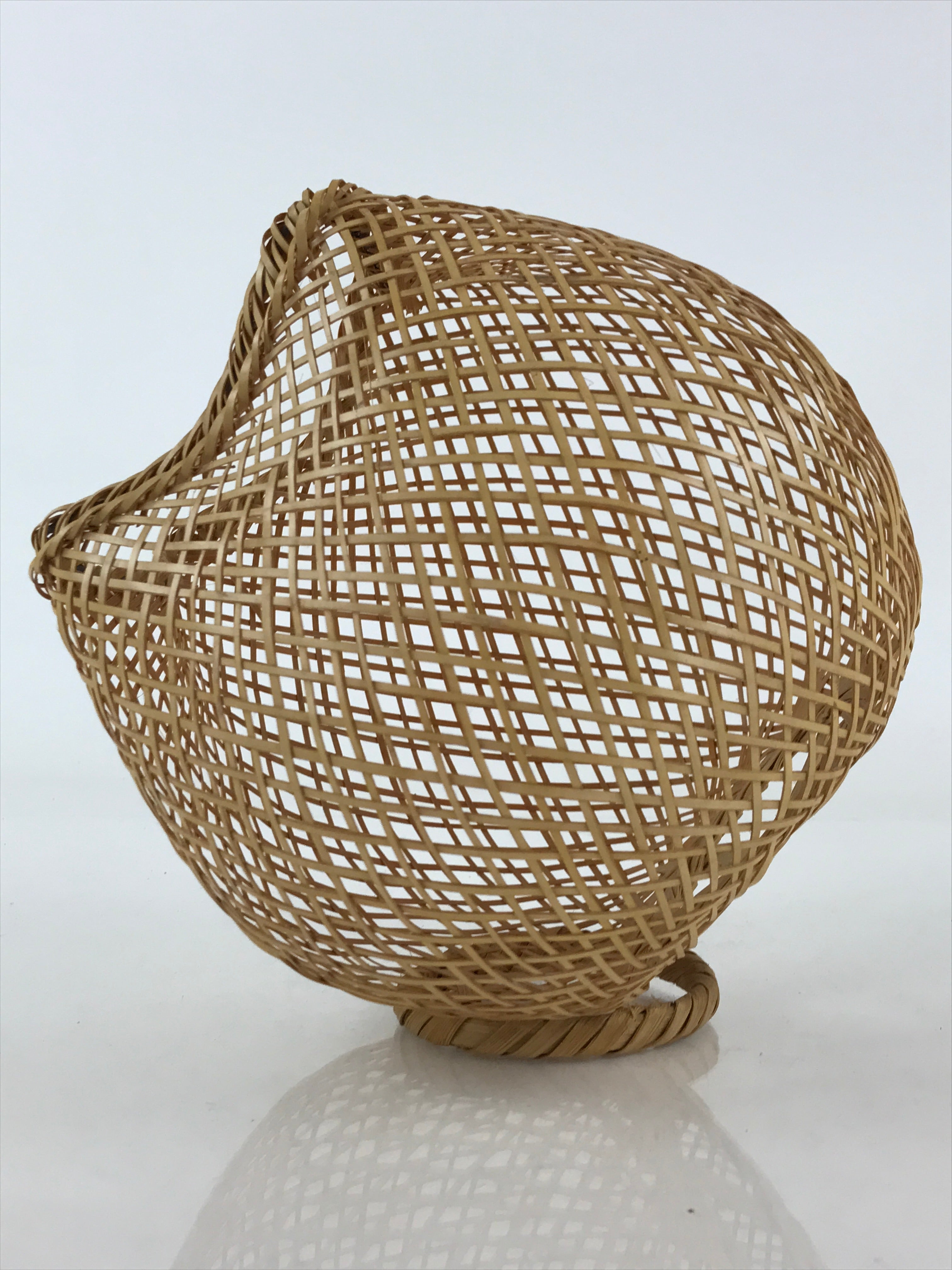 Japanese Bamboo Basket Vase Vtg Kago Ikebana Flower Arrangement Kado PX660