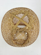 Japanese Bamboo Basket Vase Vtg Kago Ikebana Flower Arrangement Kado PX660