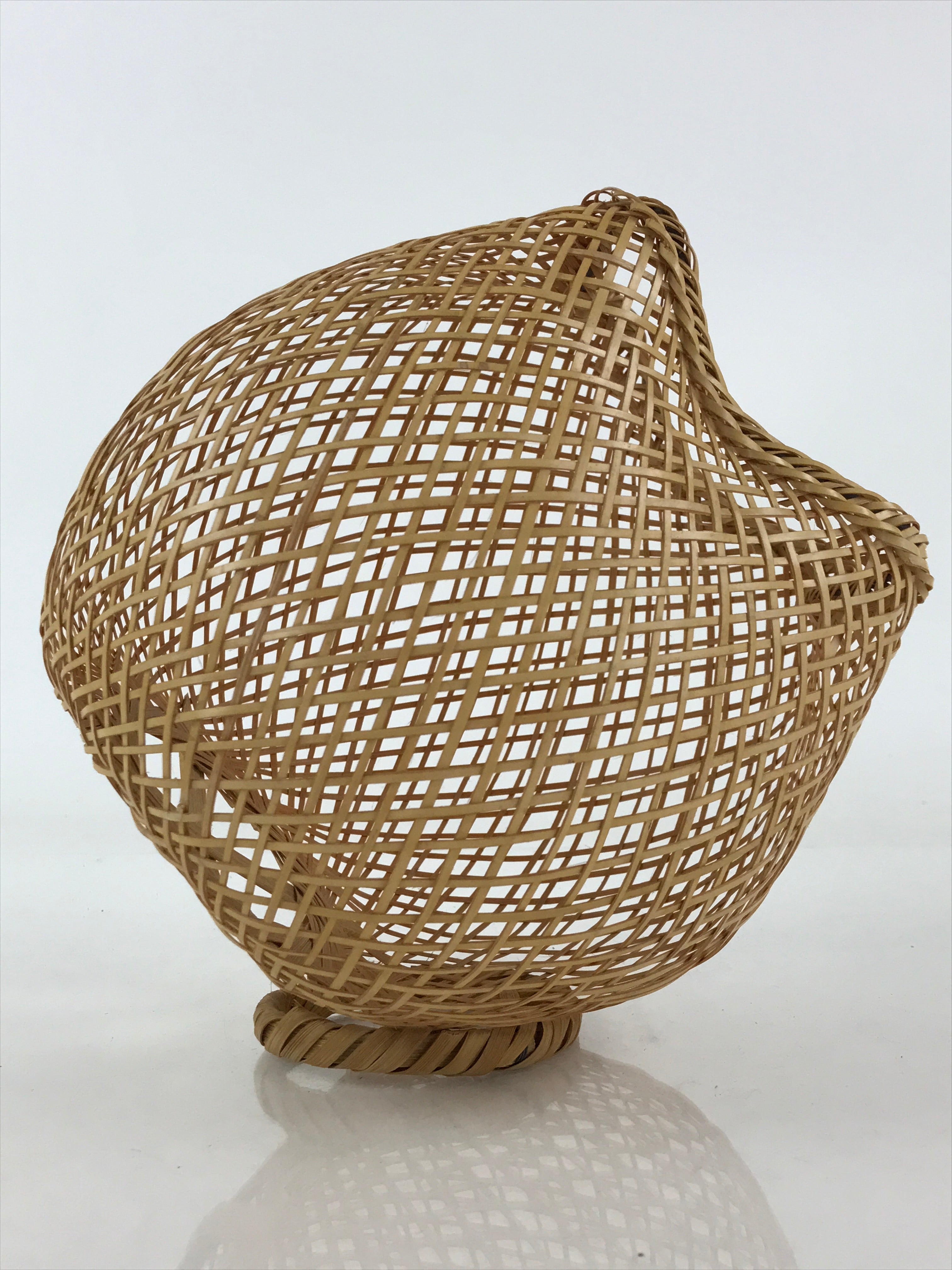 Japanese Bamboo Basket Vase Vtg Kago Ikebana Flower Arrangement Kado PX660