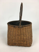 Japanese Bamboo Basket Vtg Charcoal basket Tea Ceremony Sumitori Kago B176