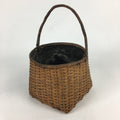 Japanese Bamboo Basket Vtg Charcoal basket Tea Ceremony Sumitori Kago B176