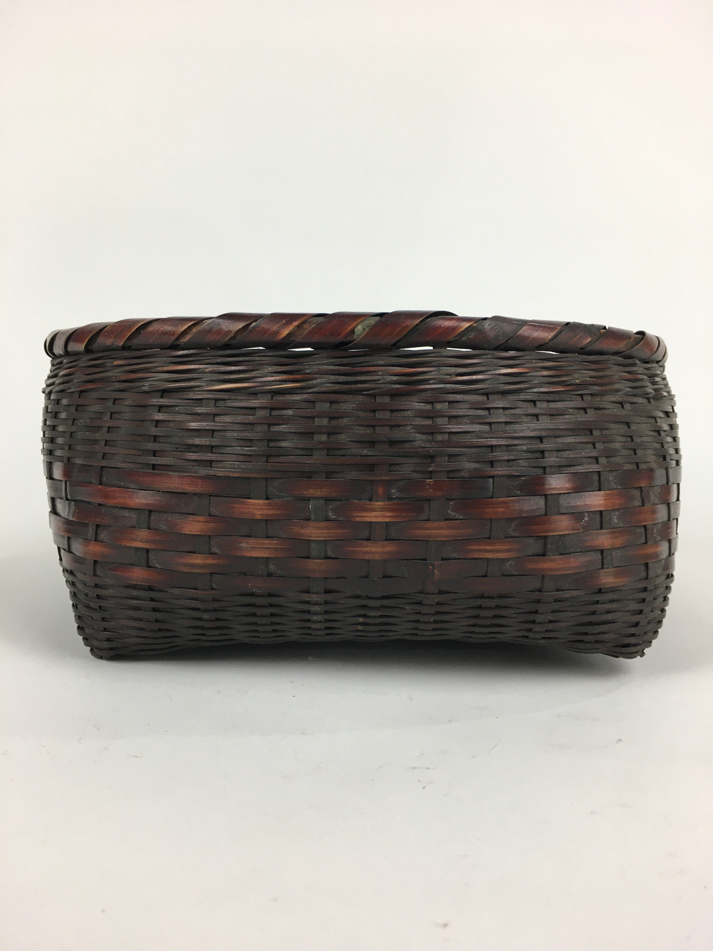 Japanese Bamboo Basket Vtg Charcoal basket Tea Ceremony Sumitori Kago B180