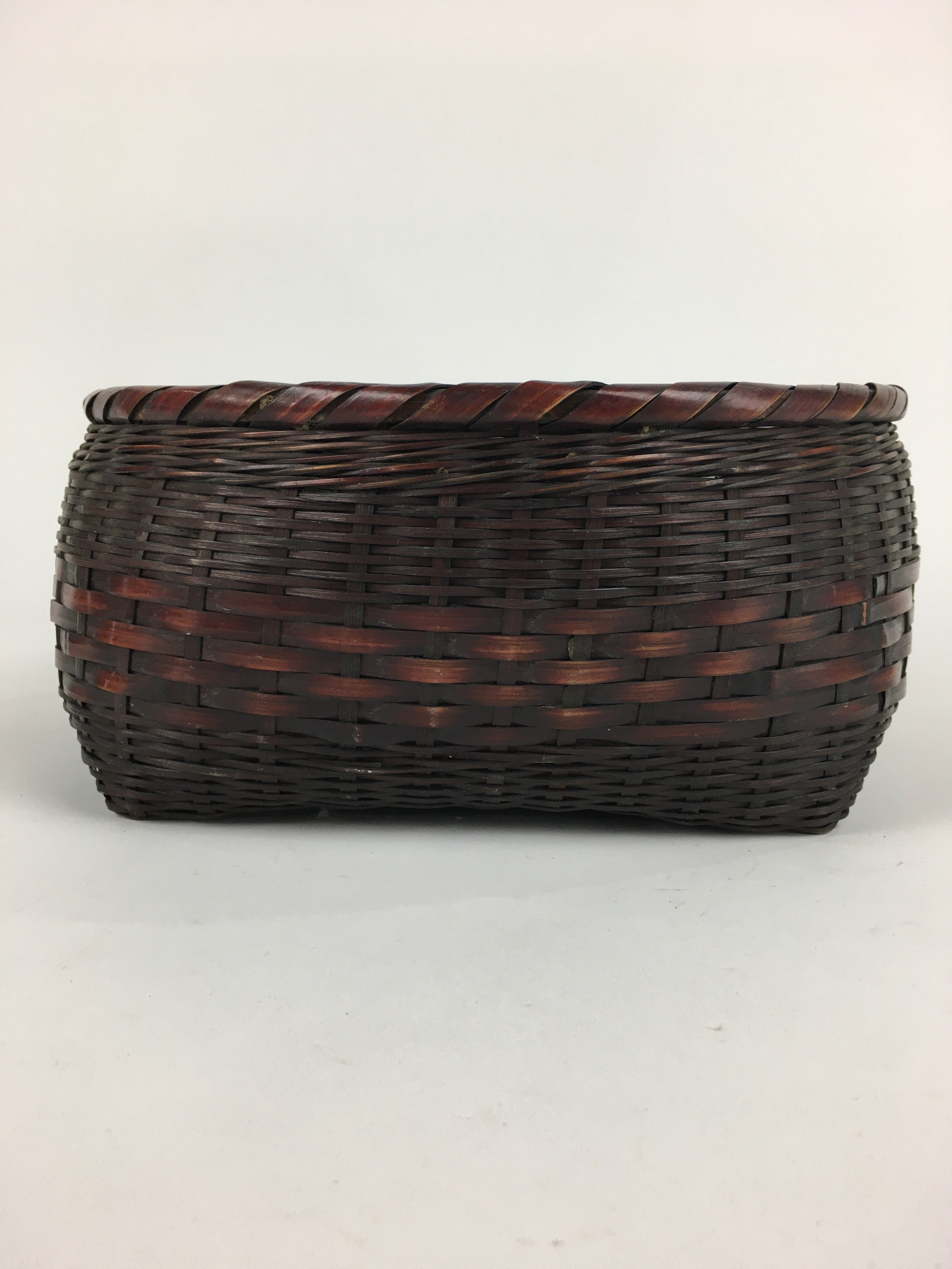 Japanese Bamboo Basket Vtg Charcoal basket Tea Ceremony Sumitori Kago B180