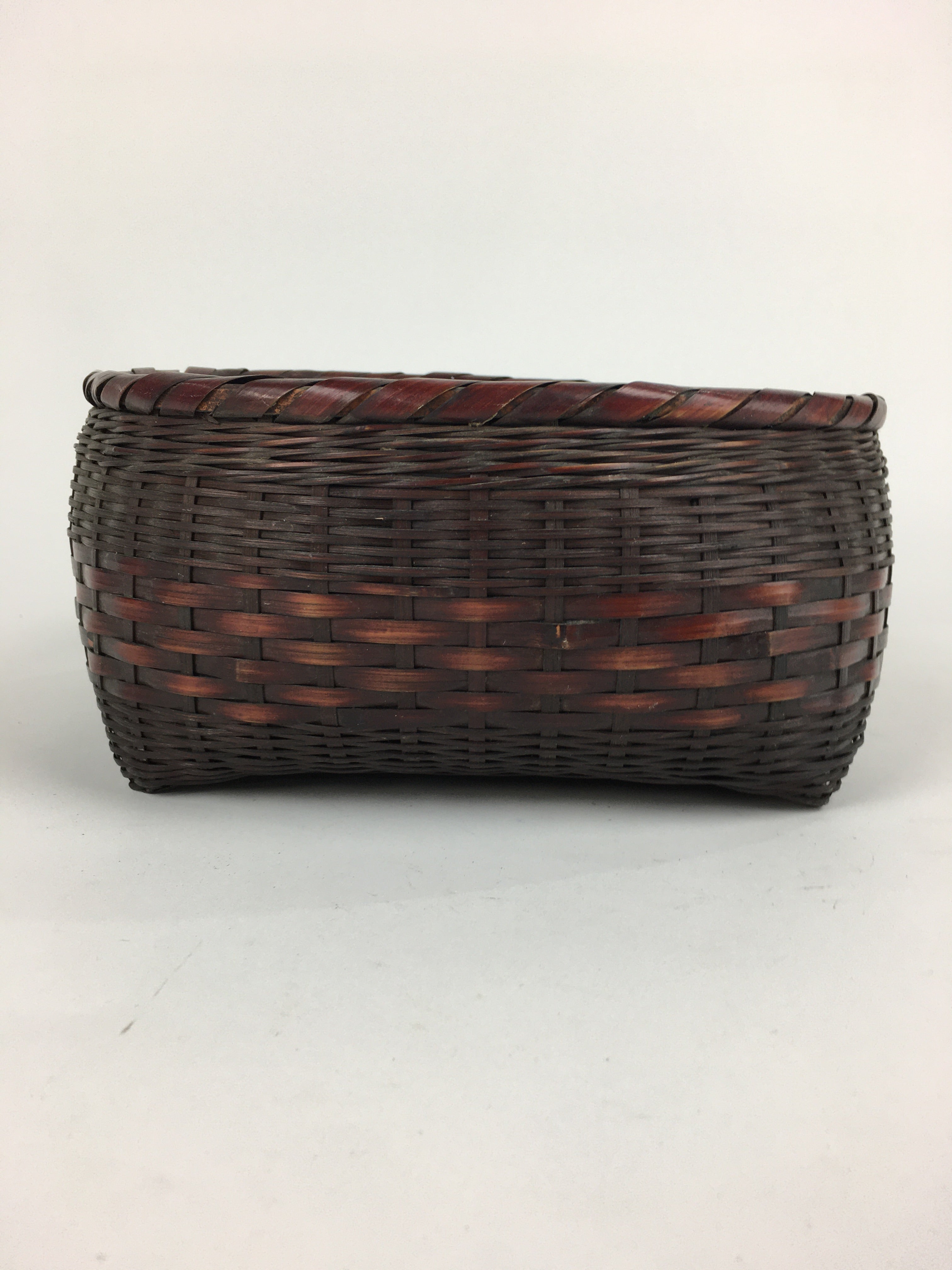Japanese Bamboo Basket Vtg Charcoal basket Tea Ceremony Sumitori Kago B180